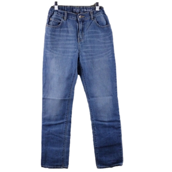 Children's Place Blue Medium Wash Five Pocket Straight Leg Adjustable Waist Jean - Picture 1 of 13
